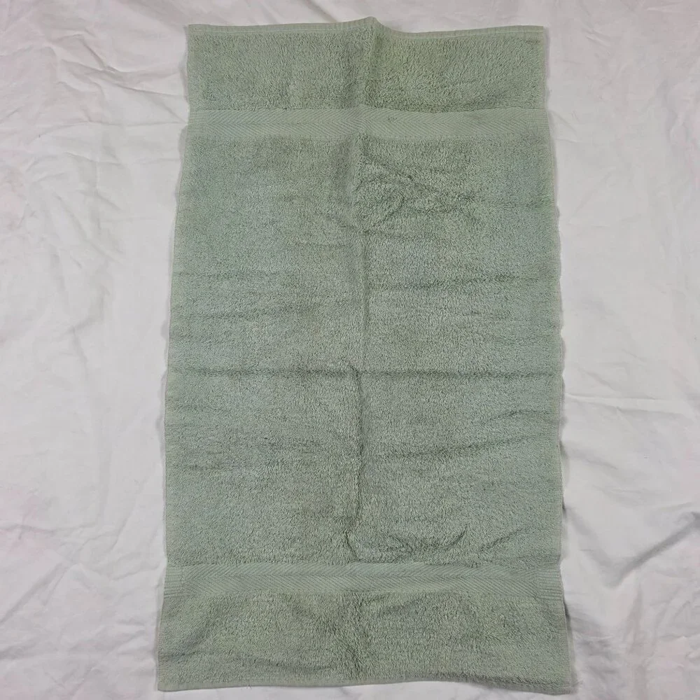 Vintage Ralph Lauren Green 100% Cotton Towel Plush Soft Absorbent Made In USA